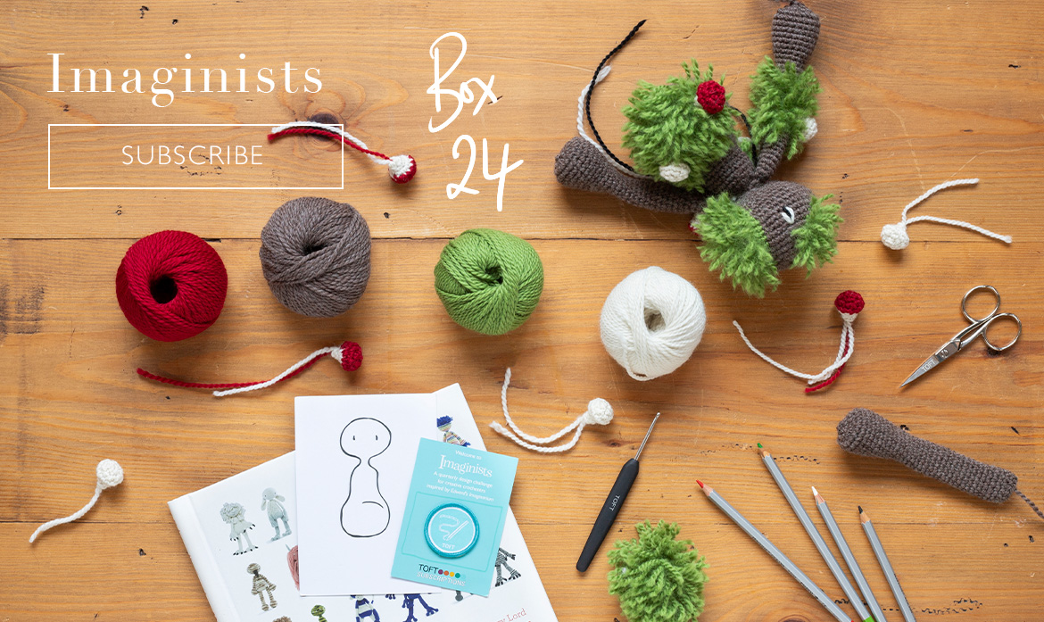 Imaginists box 24 now shipping subscribe design competition crochet box